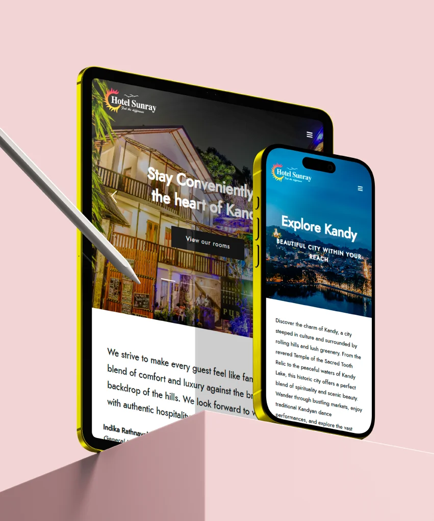 tablet-and-mobile-views-showcasing-hotel-sunray's-adaptive-web-design